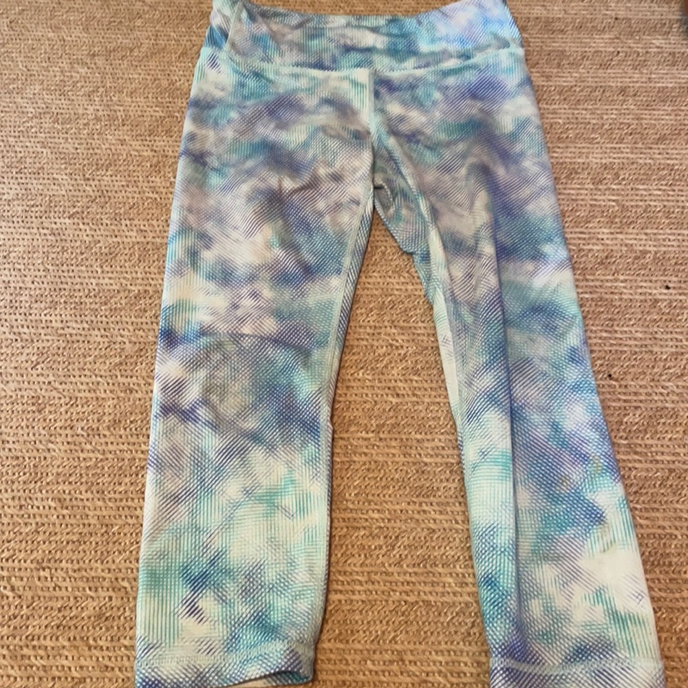 These multi colored blue pants are very stretchy!